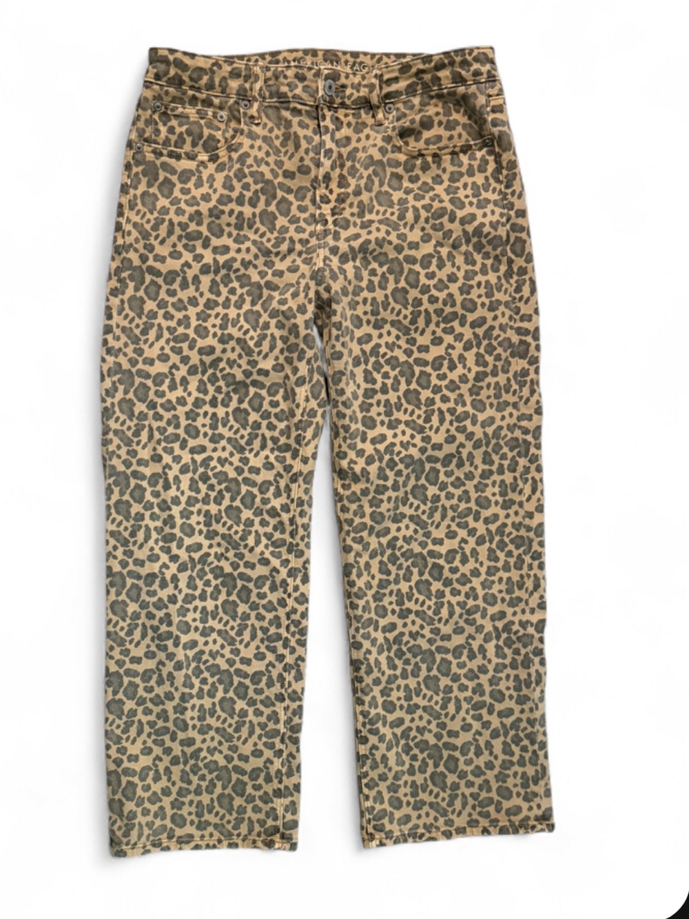 American Eagle AE Stretch Leopard High-Waisted Stovepipe Ankle Pant, Size 6